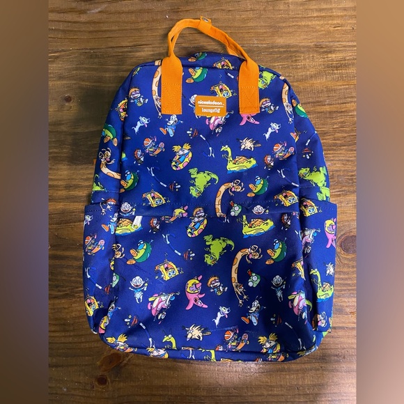 Nickelodeon Loungefly Blue Nylon Backpack - Picture 1 of 11